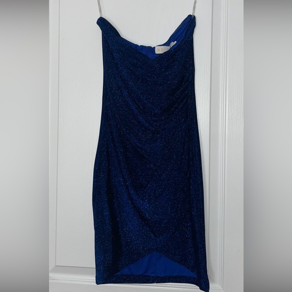 MESHKI royal blue sparkly mini dress - Brand new never worn - Tag still on it - Picture 2 of 2